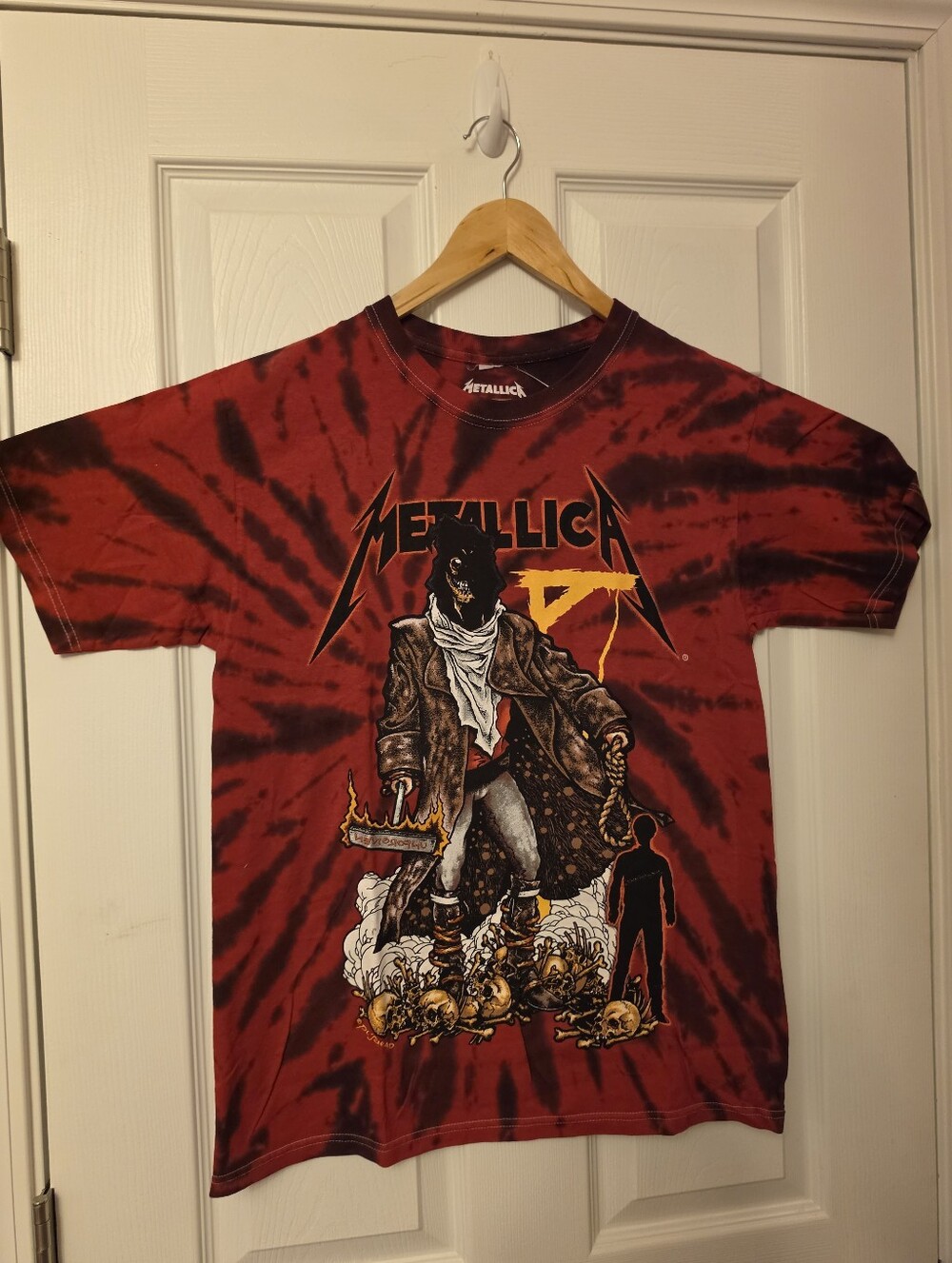 Metallica “The Unforgiven” Red Tie Dye Band Tee Shirt Small NWOT Graphic Rock